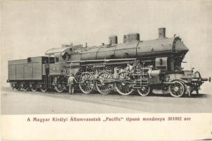 A Magyar Királyi Államvasutak Pacific típusú mozdonya 301002 sor, Ledács Kiss Dezső / Hungarian locomotive