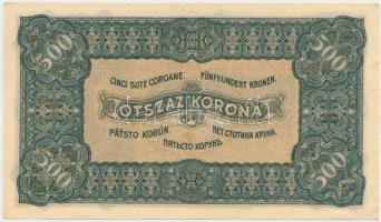 1923. 500K "Magyar Pénzjegynyomda Rt. Budapest" T:II egy nagyobb szakadás, két kisebb