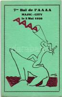 7ne Bal de l'AAAA Majic-City, le 3 Mai 1929 / Magic City movie advertisement, Bauhaus art postcard; H. Basset s: Kars (EK)