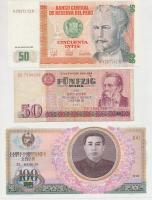 100db-os külföldi bankjegy gyűjtemény albumba rendezve, jobb darabokkal, benne Argentína 1897. 1P, N...