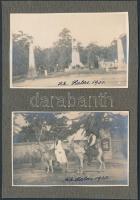 1930 Kiskunhalas, 2 db kartonra ragasztott fotó, 5x9 cm