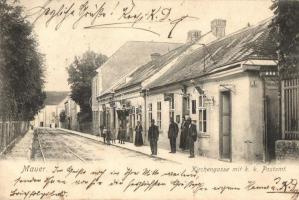 Mauer (Wien), Kirchengasse mit K.k. Postamt. / church street, post office (fl)