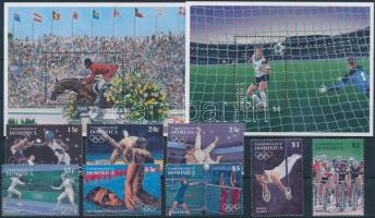 1995 Olimpia sor Mi 1984-1991 + 2 klf blokk Mi 288-289