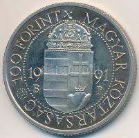 1991. 100Ft Cu-Ni "II. János Pál pápa látogatása" T:PP ujjlenyomatos