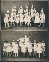 cca 1930-1940 Táncoló lányok, Stróbl J. Nándor fényképész(Rákosszentmihály), 2 db fotólap, pecséttel jelzett, 9x13 cm
