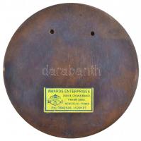 India DN "Nemzeti Védelmi Főiskola Újdelhi" Br emlékplakett, hátoldalán gyártói matrica, f...