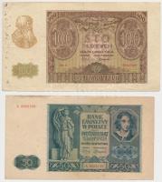 Lengyelország / Német megszállás 1940. 20Zl + 50Zl + 100Zl + 1941. 5Zl T:III,III- Poland / German occupation 1940. 20 Zlotych + 50 Zlotych + 100 Zlotych + 1941. 5 Zlotych C:F,VG