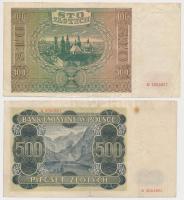 Lengyelország / Német megszállás 1940. 20Zl + 500Zl + 1941. 1Zl + 100Zl T:III,III-
Poland / German ...