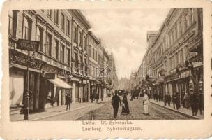 Lviv, Lwów, Lemberg; Sykstuskagasse / street, shops