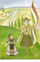 1938 Hungarian scout 'A Magyar Cserkészleány Szövetség Kiadása' s: R. Szörédi Ilona (EK)