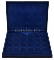 Műbőr érmetartó kazetta 2db kivehető tálcával, 3x24db férőhellyel használt állapotban