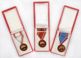 ~1970. "A Haza Fegyveres Szolgálatában" (3xklf) 15, 20 és 25 év, zománcozott fém kitünteté...