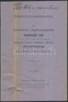 1889 Szabályrendelet az ácsmesterek és segédszemélyzetők iránt, pp.:13, 19x13cm