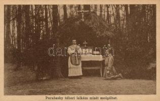 Porubszky Géza tábori lelkész misét szolgáltat / WWI-era Hungarian priest Celebrating a Mass