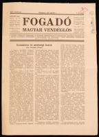 1947 Fogadó, Magyar Vendéglős XLIV. évf. 7-8. szám. Érdekes cikkekkel. pp.:8, 35x25cm