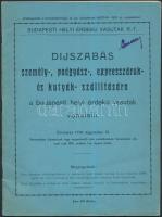 1910 Budapesti Helyi érdekű Vasutak R.-T. Díjszabás, pp.:39, 25x19cm