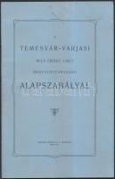 1911 A Temesvári-Varjasi Helyi Érdekű Vasút Részvénytársaság alapszabályai, pp.:32, 23x15cm