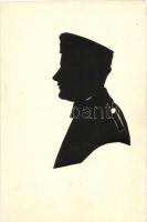 Silhouette of a military officer
