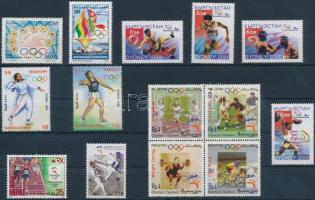Olympics 2000 7 diff countries 14 diff stamps with sets, 1 block of 4, Olimpia 2000 motívum tétel 7 klf ország 14 klf bélyeg, közte sorok és 1 négyestömb