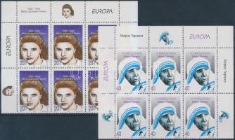 Europa CEPT, Híres nők ívsarki 6-es tömbökben, Europa CEPT, Famous Women corner blocks of 6