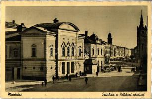 Munkács, Színház, Rákóczi utca / theatre, street (ragazstónyom / gluemark)