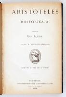 Aristoteles Rhetorikája. Ford.: Kis János. Bp., 1875, Eggenberger. Félvászon kötésben, jó állapotban.