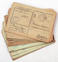 1944  35 db tábori postai levelezőlap személyes hangvételű üzenetekkel