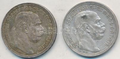 1914-1915KB 1K Ag "Ferenc József" (2x) T:2,2- patina