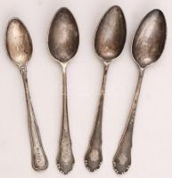 4 db alpakka kis kanál egyik "Gundel" felirattal, h:14 cm