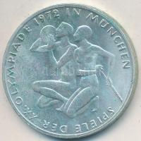 NSZK 1972F 10M Ag "Olimpia-München / Atléták" T:2 apró ph., kis patina
FRG 1972F 10 Mark ...