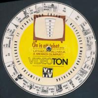 cca 1964 "TOTO - Nagy nyeremények minden héten!" forgatható nyereményjáték kerék, hátoldalán VIDEOTON reklámmal