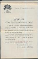 cca 1930 A Magyar Nemzeti Szövetség kérelme "Nem, Nem, Soha!" alumínium tábla eladásról, 22x15cm