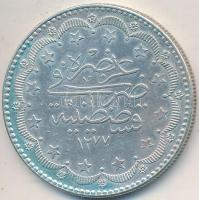 Oszmán Birodalom 1861. (1277) 20K Ag "Abdul Aziz" (24.07g) T:2 kis patina Ottoman Empire 1861. (1277) 20 Kurusg Ag "Abdul Aziz" (24.07g) C:XF small patina