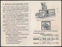 cca 1920-1930 Bp.V., Wohanka és Társa utóda Részvénytársaság motor-és malomépítő osztályának szórólapja ábrával illusztrálva