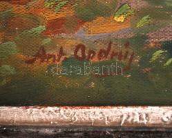 Olvashatatlan jelzéssel: Tanya. Olaj, karton, keretben, 50×65 cm