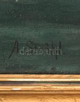 Ströhl jelzéssel: Alpesi táj templommal. Olaj, vászon, keretben, 66×86 cm