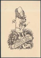 Balásfy, jelzett erotikus ex libris Dr. Szánthó Dénes. Klisé 9x15 cm