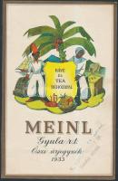 cca 1933 A Meinl Gyula Rt. szépen illusztrált őszi árjegyzéke és a Meinl olajok szórólapja, összesen 2 db