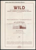 cca 1920-1930 Wild Geodéziai, Topográfiai és Fotogrammétriai Műszerek magyarországi vezérképviseletének a Gamma Finommechanikai Gépek és Készülékek Gyára R.T. szintező műszerének ismertetője