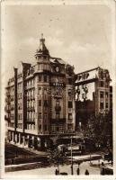 Budapest VII. Baross tér, Grand Hotel Park Szálloda, Cafe Park Kávéház, villamos (EK)