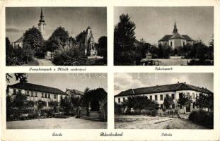 Bácsbokod, Templompark, Hősök szobra, Iskolapark, Zárda, iskola