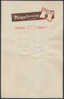 cca 1930-1940 A Nagykovácsy Üzletház fejléces levélpapírja és az Ackermann Műszövő RT.(Baja) fejléces számlája