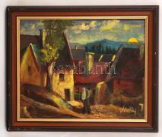 Vészlőy jelzéssel: Szentendrei utca részlet. Olaj, vászon, keretben, 40×50 cm