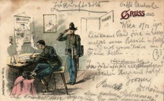 'Grüss aus...' Verlag der Wiener Mode / K.u.K. military office, litho (fl)