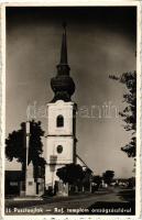 Pusztaújlak, Református templom, országzászló / Calvinist church, flag