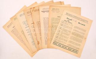 1932-1937 A Meinl Gyula R.T. Háztartásgazdasági Tanácsadójának 9 db étrendje receptekkel