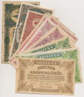 40db vegyes korona, pengő, adópengő bankjegy T:vegyes