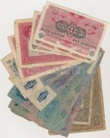 40db vegyes korona, pengő, adópengő bankjegy T:vegyes