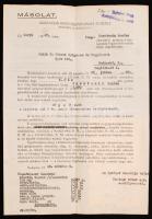 1947 Az Országos Közegészégügyi Intézet törzskönyvezi és forgalomba hozatalát engedélyezi a Carotamin  nevű kenőcsnek, 29x20cm