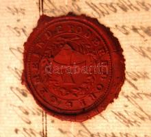 1809 Páthfalu, (Podersdorf) adózásügyi kimutatás / tax report with wax seal 46x40 cm